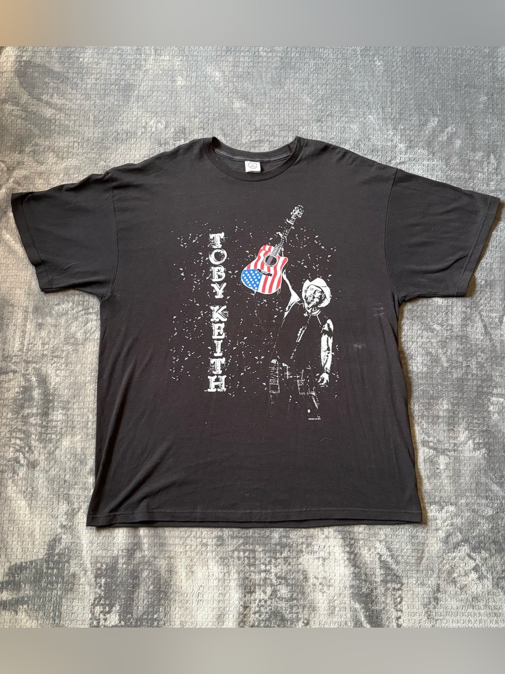 Toby Keith Never Apologize For Being Patriotic 2013 Black Graphic Tshirt 2XL USA